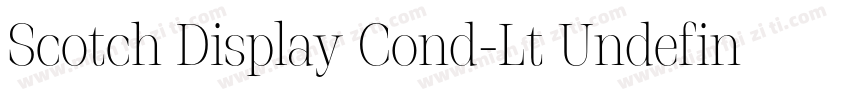 Scotch Display Cond-Lt Undefined字体转换
